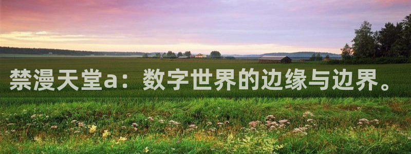 age专注动漫的门户网站：禁漫天堂a：数字世界的边缘与边界。